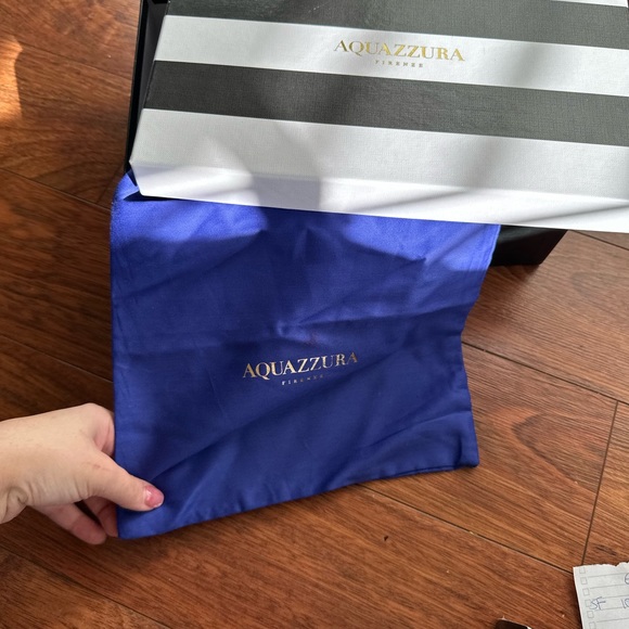 Aquazzura sandals/mule with high heels and mink fur size 37. W/ Box + dust bag - Picture 2 of 16